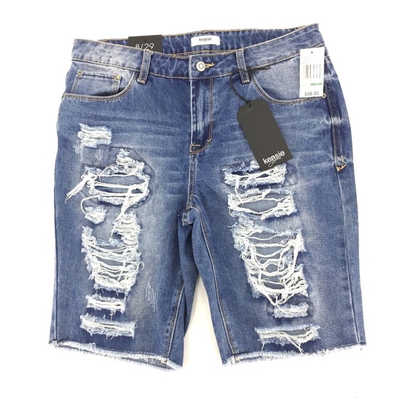 Kensie Pants - Kensie Distressed Bermuda Knee Jean Shorts NWT